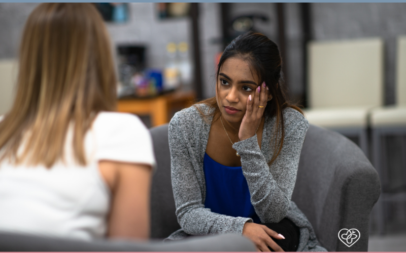 woman in a work meeting and trying to keep her boundaries