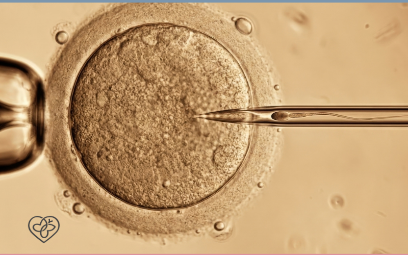 egg fertilization treatment under microscope